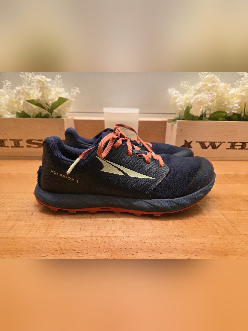 Altra Women's Superior 5 Trail Running Shoes Blue/Coral Pink Size 9.5
